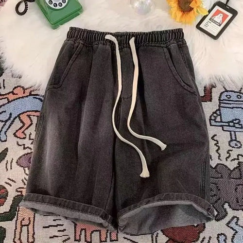 Summer Men's Distressed Straight-leg Baggy Jorts Y2K Vintage