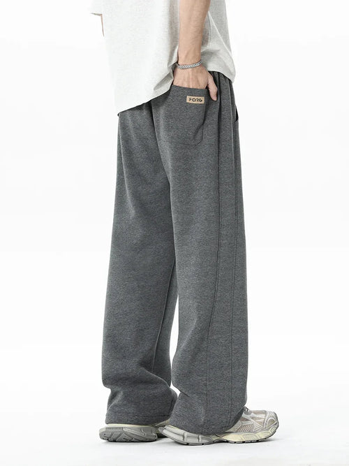 Spring Men's Pants Wide Leg Cotton Fabric Straight Outdoor Sports