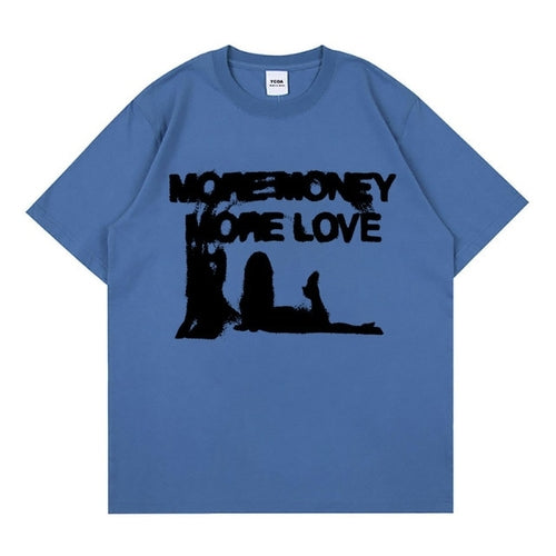 Men Tshirt Oversized Cotton Letter Y2k Streetwear Hip Hop Korean