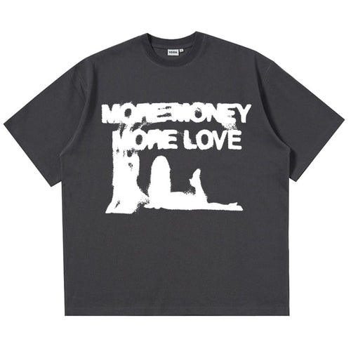Men Tshirt Oversized Cotton Letter Y2k Streetwear Hip Hop Korean