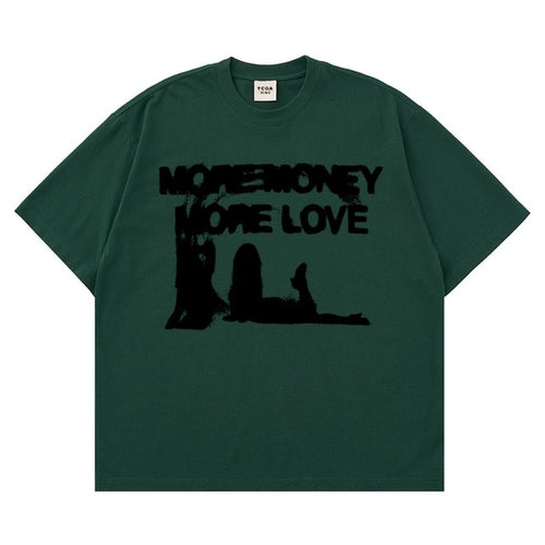 Men Tshirt Oversized Cotton Letter Y2k Streetwear Hip Hop Korean
