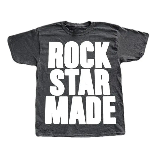 Rock Goth Fashion Men's Punk Grunge Hip Hop Rap vintage Letter Print