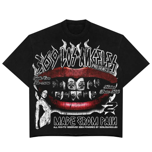 Streetwear T Shirt Y2K Hip Hop Punk Rock Graphic Print Oversized