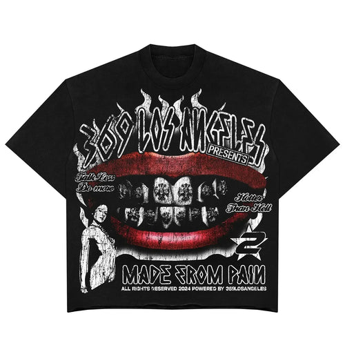 Streetwear T Shirt Y2K Hip Hop Punk Rock Graphic Print Oversized