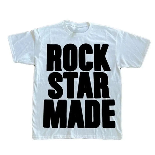 Rock Goth Fashion Men's Punk Grunge Hip Hop Rap vintage Letter Print