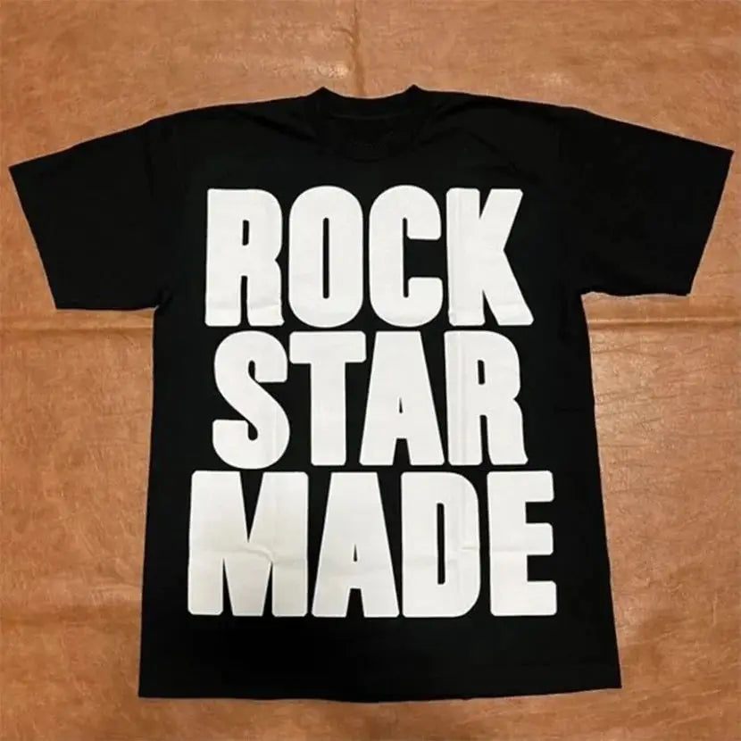 Rock Goth Fashion Men's Punk Grunge Hip Hop Rap vintage Letter Print