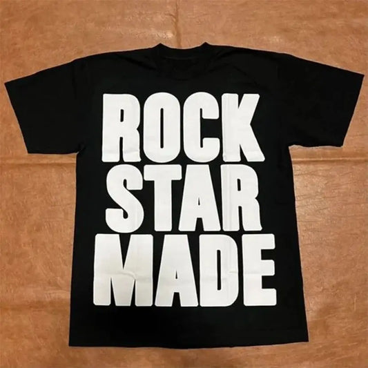 Rock Goth Fashion Men's Punk Grunge Hip Hop Rap vintage Letter Print