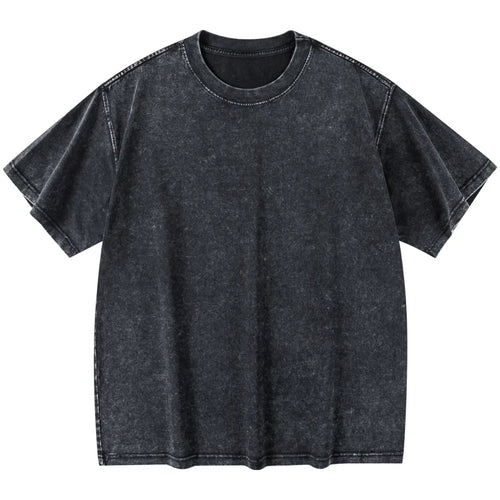 Men's Women Washed Vintage T-Shirts Street Hip Hop Retro Punk T Shirt