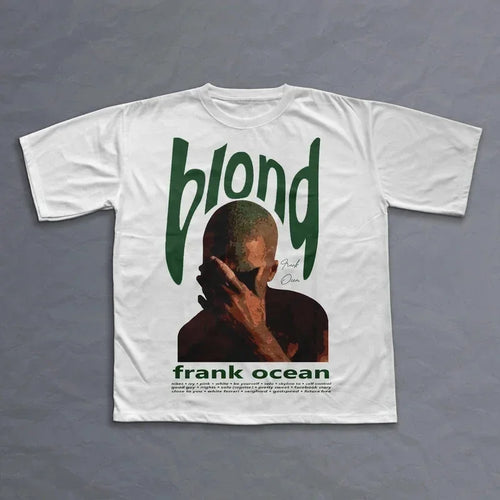 Rapper Frank Retro Graphic T Shirt Men's Hip Hop Ocean Album Clothing