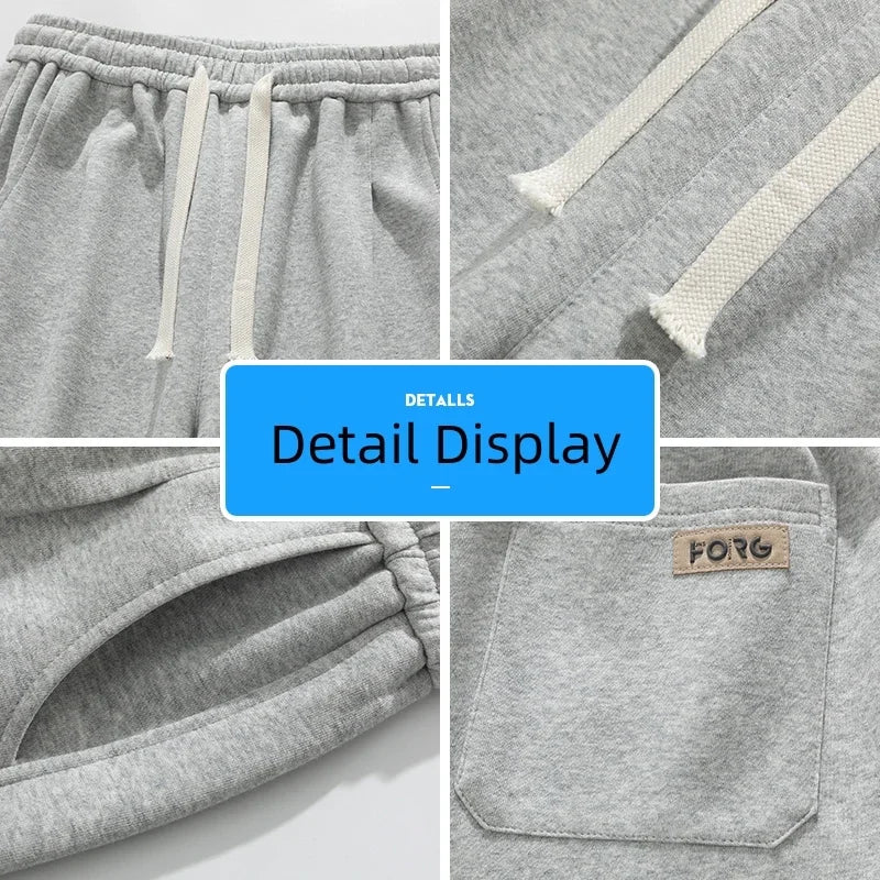 Spring Men's Pants Wide Leg Cotton Fabric Straight Outdoor Sports