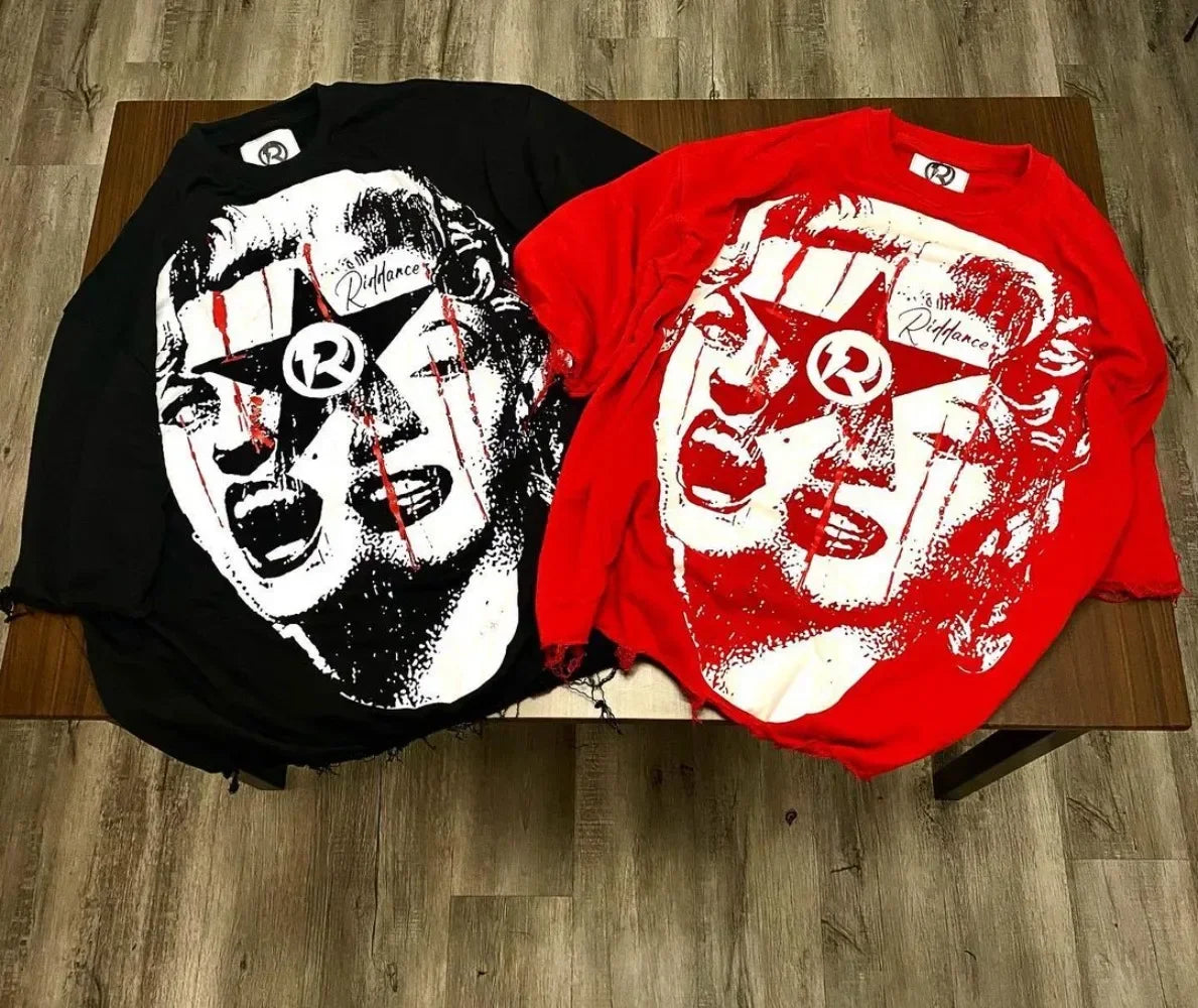 Hip Hop Y2k Tops 2024 Oversized Printed Graphic T Shirts Harajuku