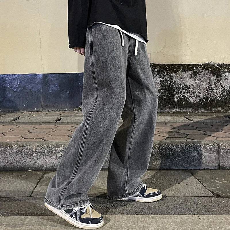Brand Men's Jeans Korean Version Student Casual Pants High Street