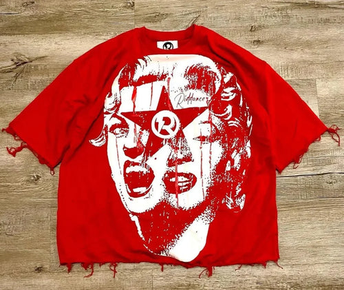 Hip Hop Y2k Tops 2024 Oversized Printed Graphic T Shirts Harajuku