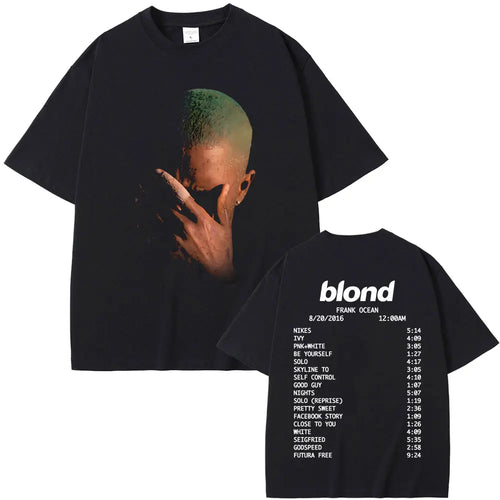 Rapper Frank Fashion Vintage Graphic T-shirts Men Women Ocean Hip Hop