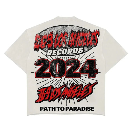 Streetwear T Shirt Y2K Hip Hop Punk Rock Graphic Print Oversized