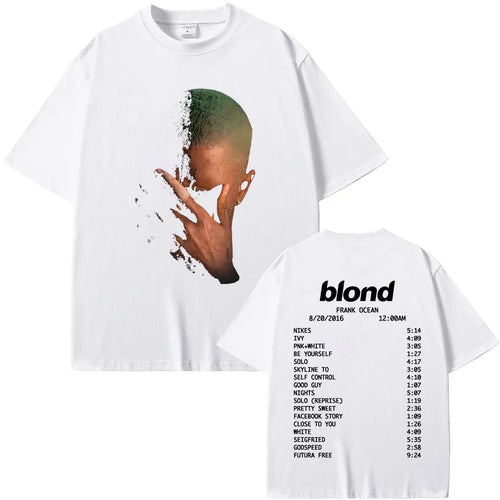Rapper Frank Fashion Vintage Graphic T-shirts Men Women Ocean Hip Hop