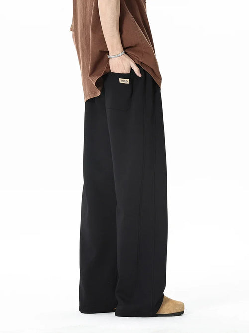 Spring Men's Pants Wide Leg Cotton Fabric Straight Outdoor Sports