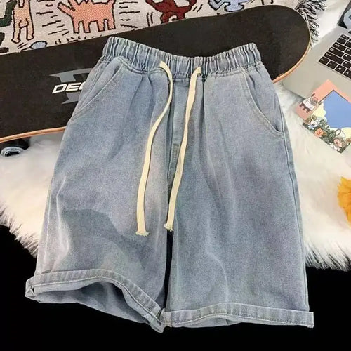 Summer Men's Distressed Straight-leg Baggy Jorts Y2K Vintage