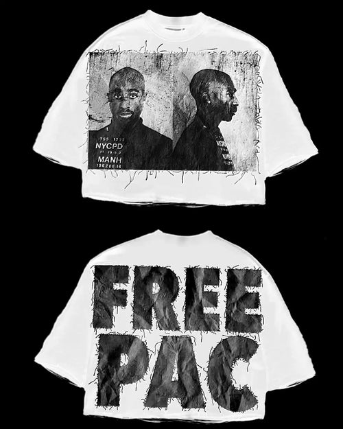 Street T-shirt Y2K Top Rock Hip Hop Graphic Print Oversized T-shirt