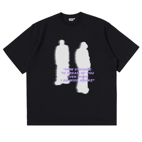 Men T-Shirt Shadow Graphic Cotton Oversized Tops Harajuku Summer