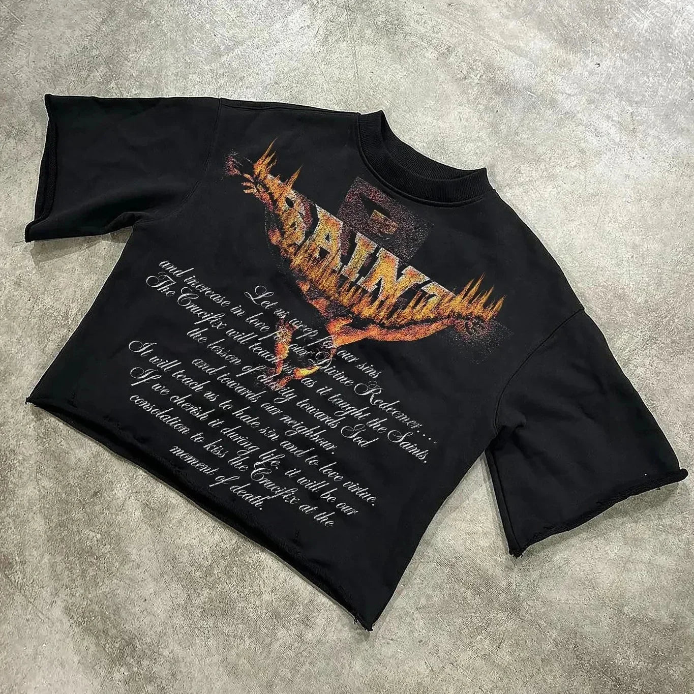 Y2K Vintage Clothing Retro Classic Graphic Printed Loose Short Sleeve