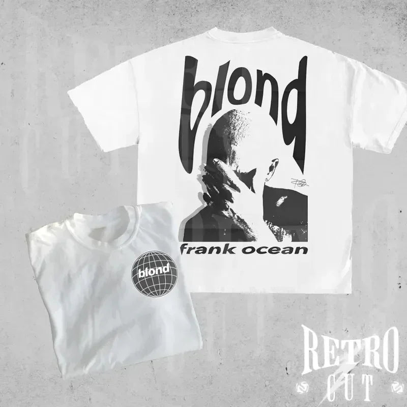 Rapper Frank Retro Graphic T Shirt Men's Hip Hop Ocean Album Clothing