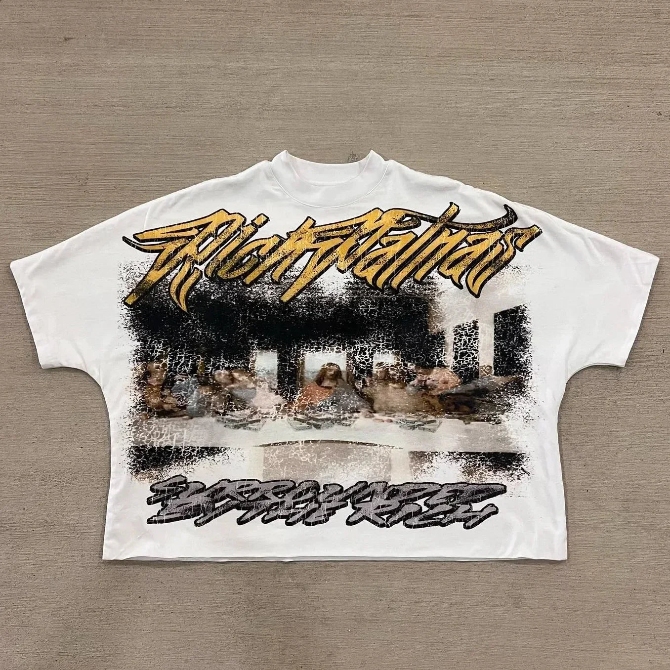 Y2K Vintage Clothing Retro Classic Graphic Printed Loose Short Sleeve