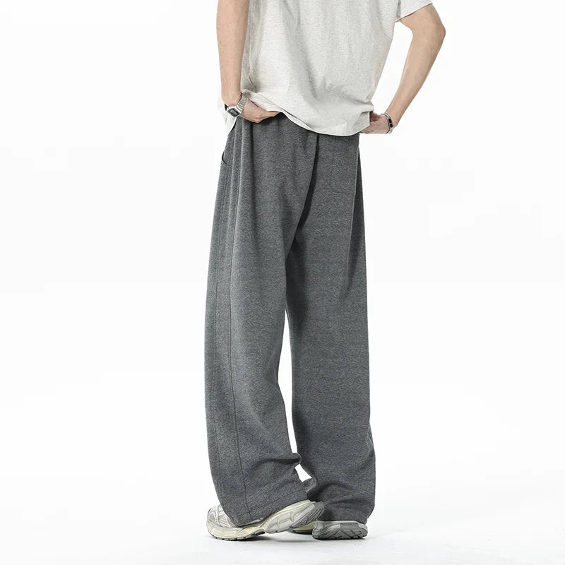 Spring Men's Pants Wide Leg Cotton Fabric Straight Outdoor Sports