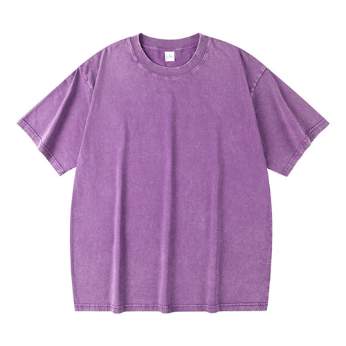 Men's Women Washed Vintage T-Shirts Street Hip Hop Retro Punk T Shirt